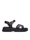 Women's Flat Sandals Flatforms in Black Color