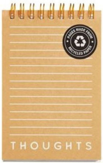 Miquelrius Naturally Bloc Notes Spiral 80 Foi Cu dungi Portocaliu