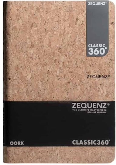 Zequenz Classic Σημειωματάριο A5 160 Φύλλων με Λευκές Σελίδες Καφέ