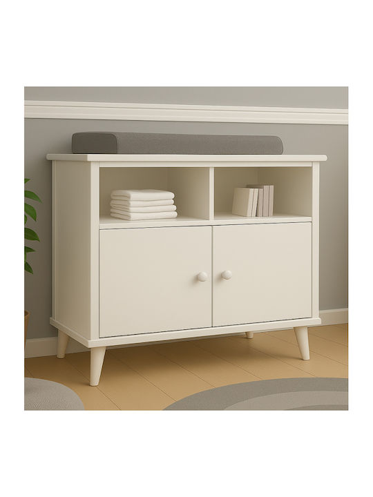 Baby Dresser with 2 Drawers White 96x48x90cm