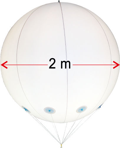 Μπαλόνι Στρογγυλό Bubble Jumbo Λευκό 2m 200εκ.