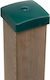 Capac din plastic tip coloană 7x7cm verde