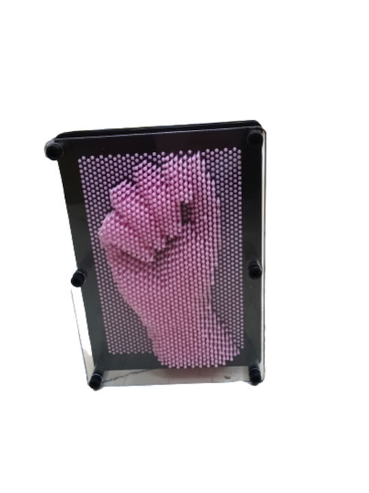 Mulaj decorativ de birou din plastic 3D Pin Art roz 15 x 20cm mare