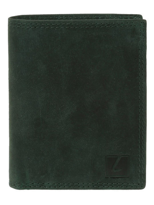 Leather Men's Wallet Classic with RFID Green
