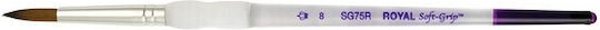 Round Brush No 8 Softgrip Acrylic-Oil-Watercolor SG75R-8