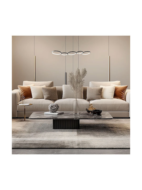 Eko Light Κρεμαστό Φωτιστικό Μαύρο LED με Φυσικό Λευκό Φως