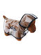 Value Waterproof Transparent Waterproof Dog Coat with Hood Large with 32cm Back Length