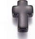 Bead Cross Stainless Steel Black 14x10mm 1pc