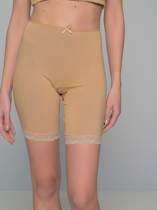Milena by Paris Summer Women's Pyjama Shorts Beige