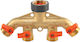 4-way Distributor Gw 3/4" X Gz 3/4" Brass Valves Brass Soft