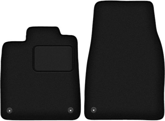 Front Black Floor Mats Porsche Taycan Sedan 2020