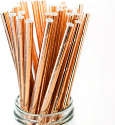 Καλαμακι Χαρτινο Ισιο Copper Μπρονζε 25τμχ 6χ19.7εκ Kraft Καλαμακι Χαρτινο Ισιο Copper Μπρονζε 25τμχ 6χ19.7εκ Kraft