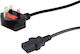 Equip Typ G (UK) - IEC C13 Kabel 7.5m Schwarz (112303)