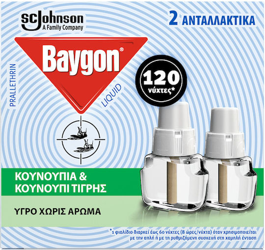 Baygon Υγρό για Κουνούπια 36ml 2τμχ Χωρίς Άρωμα