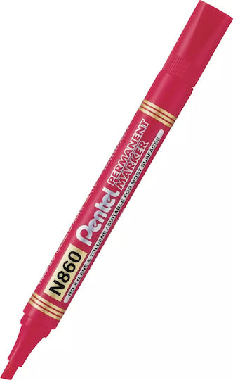 Marker Pentel N860 Cut Red 12 Pcs