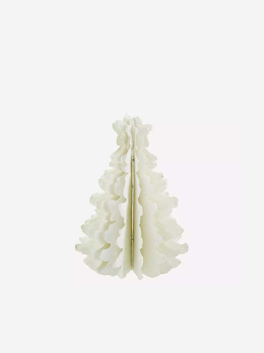 Decorațiune de Crăciun Material textil Braduleț 23cm. Alb