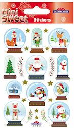 Minisweet Weihnachtsaufkleber Schneekugeln 8x12cm 114551