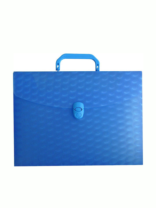 Tasche für Entwürfe mit Schnalle und Handgriff 24.5x4x34cm Blau