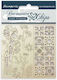 Dekorative Chipboard-Blumenmuster 9,5x9,5 cm Stamperia