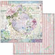 Beidseitiges Scrapbooking-Papier Hortensien-Girlande 30,5x30,5cm Stamperia