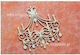 Chipboard-Verzierung Kronleuchter 10x10,5 cm