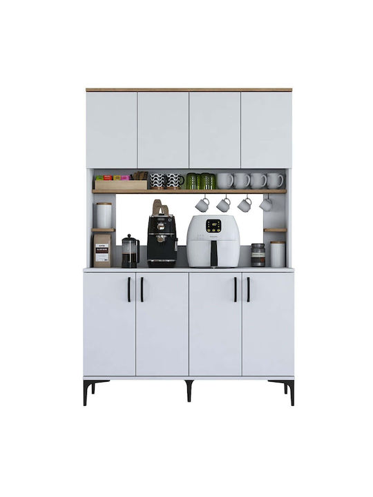 Мебели за съхранение White дървен Бял 120x40x184.2см
