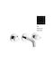 Paini Built-in Mixer & Spout Set for for Bathroom Sink Black