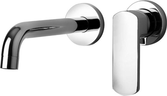 Paini Set Mixer & Gură Îngropată pentru Lavabo Argintiu