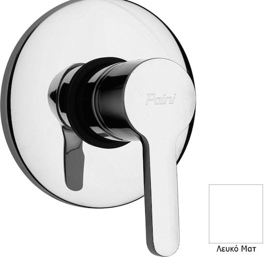 Paini Built-in Faucet Mixer for Shower 1 Exit White