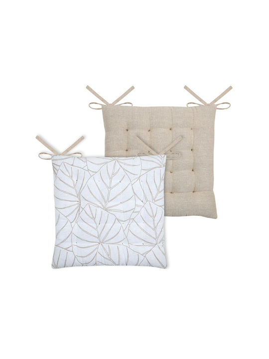 Garden Chair Cushion Nova White 38x38cm