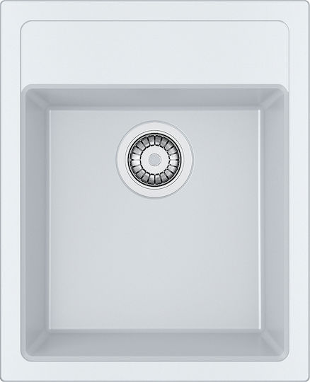 Franke Sirius Sid Drop-In Küchenspüle aus Flüssigem Granit M43xP53cm Polar Weiß