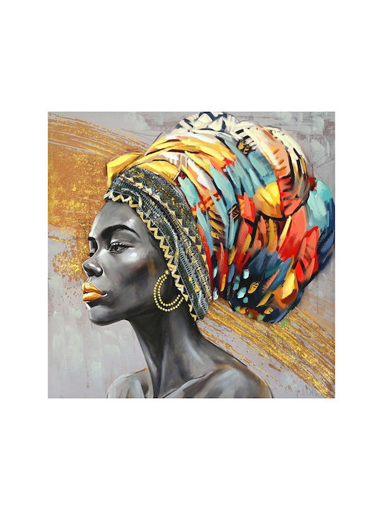 Inart Africana Εξάπτυχος Πίνακας σε Καμβά 100x100cm
