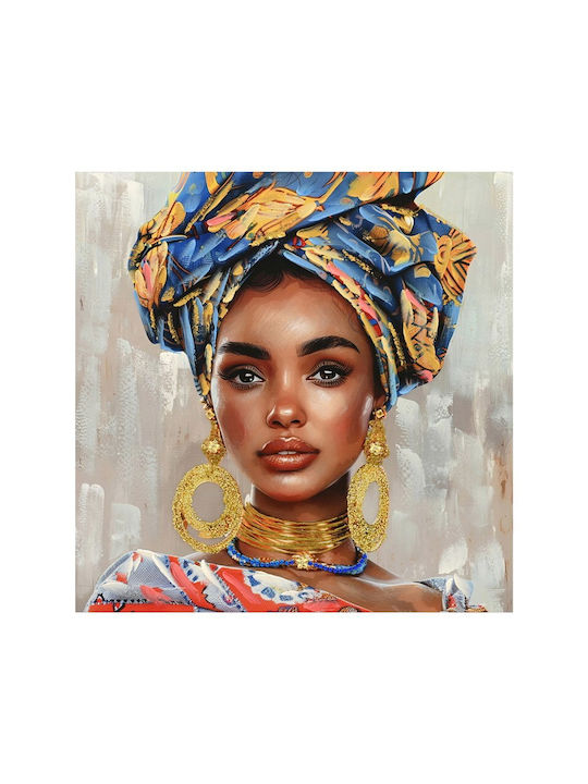Inart Turban 6-Piece Painting on Canvas 80x80cm