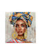 Inart Turban 6-Piece Painting on Canvas 80x80cm
