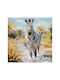 Inart Zebrero 6-Piece Painting on Canvas 100x100cm