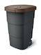 Kunststoff-Abfalleimer 90 l Braun