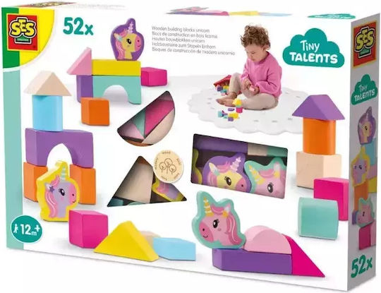 Ses Creative Дървени Конструктори Unicorn за 1+ Години 52 Бройки