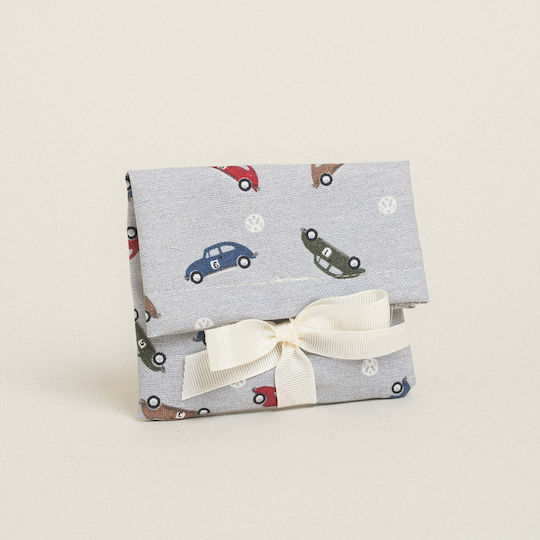 Christening Favor in Pouch Mini Cars Made of Fabric