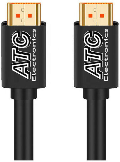 ATC HDMI 2.0 Premium High Speed 4K 60Hz HDR Cable HDMI male - HDMI male 3m Μαύρο