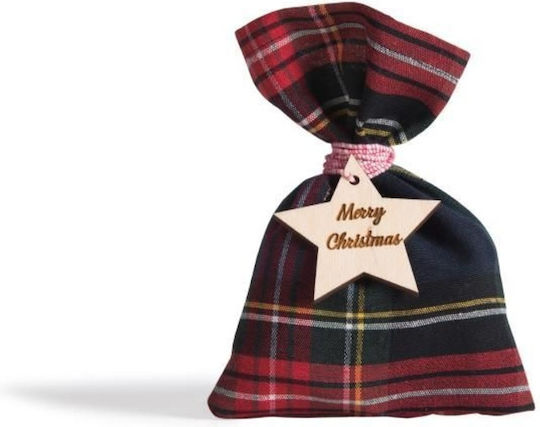 Beauty Home Fabric Christmas Pouch for Gift Red 12x17cm.