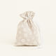 Beauty Home Small Daisy Pouch for Wedding Favors Beige 1pcs