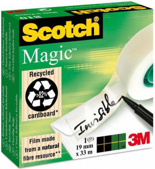 Scotch Adhesive Tape 3M 810 19x33m Magic Milky