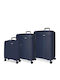 Movom Travel Suitcases Navy Blue with 4 Wheels