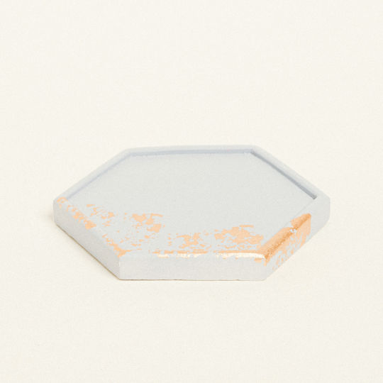 Beauty Home Untersetzer Keramik Gold 9x10cm 1Stück