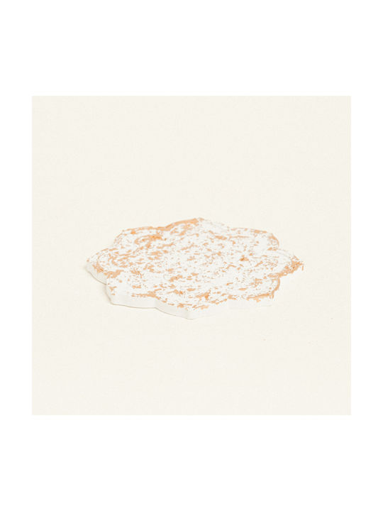 Beauty Home Coaster Ceramic White 10.5x11cm 1pcs