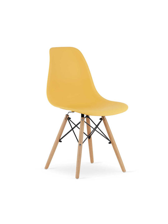 Osaka Kitchen Polypropylene Chair Mustard 45x45x50cm