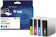 Freecolor Πακέτο Συμβατών Μελανιών Εκτυπωτή InkJet Canon PGI-2500XL BK/C/M/Y Μαύρο 4τμχ