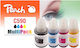 Peach Compatible Inkjet Printer Ink Package Canon GI-590 140ml Multiple (Color) 4pcs