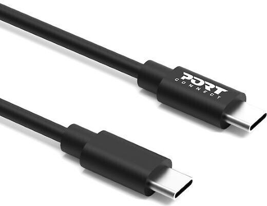 Port Designs USB 2.0 Cable USB-C male - USB-C 60W PD Λευκό 1m Bulk