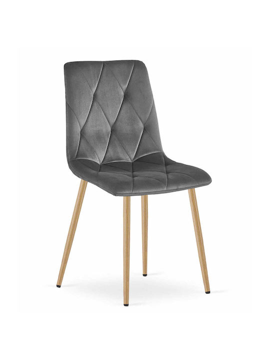 Libra Kitchen Velvet Chair Dark Gray Velvet 60x...